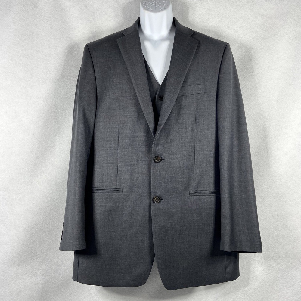 Lauren Ralph Lauren 2PC‎ Set Jacket & Vest Men's 42L Gray 100% Wool